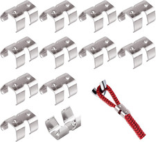 12 Pcs Rope Clamp, Heavy Duty Stainless Steel Double Rope Clamps Fits 3/8Inch to
