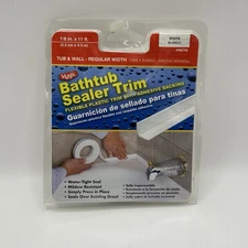 Magic Peel & Stick Caulk Tub & Wall WHITE 7/8" x 11' Bathtub Shower Water Seal