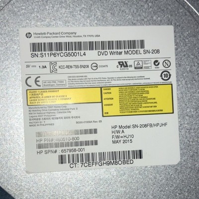 HP SN-208FB/HPJHF Internal Laptop SATA DVD/CD Writer Drive