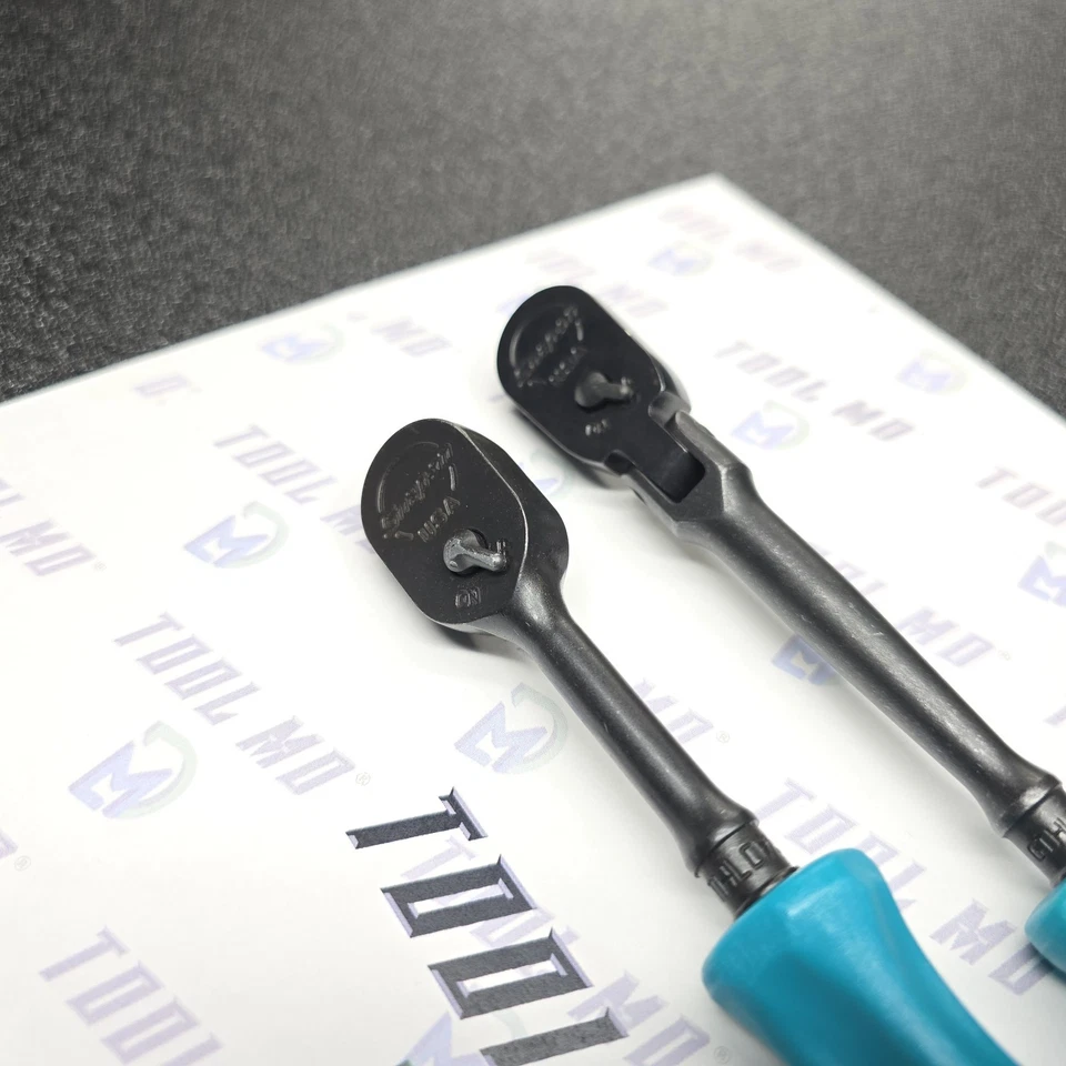 Snap-on Tools EE. UU. RARO VERDE AZULADO 1/4" Juego de trinquete de agarre duro GTHLD72 GTHLFD72 Foto 4 de 4