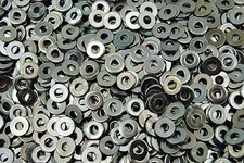 (4000) #8 SAE Machine Screw Flat Washers - Zinc Plated 8-32