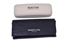 2PCS KENNETH COLE CASE Black SOFT HARD Eyeglasses Sunglasses