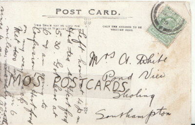 Genealogie Postkarte - weiß - Teichansicht - Sholing - Southampton - Ref 7293A