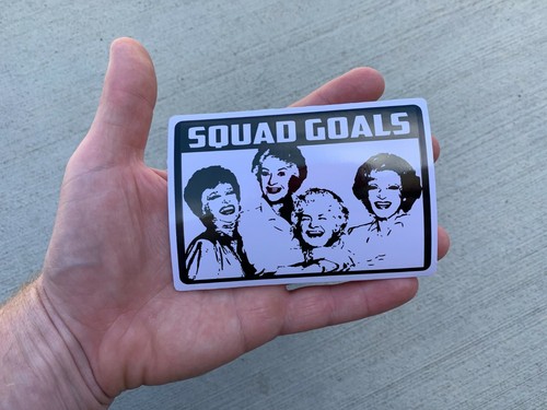 2 Adesivi in vinile Squad Goals, Schiaffeggia le ragazze d'oro Squad Goal Crew insieme - Foto 2 di 3