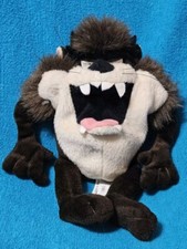 1997 Warner Bros Taz Plush Tasmanian Devil Beanbag Stuffed Animal 8  