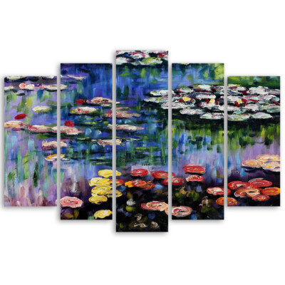 Leinwanddruck - Der Zinn mit Seerosen - Claude Monet - Leinwandbild, Deko