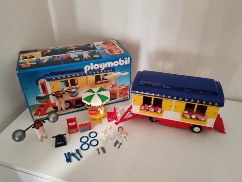 PLAYMOBIL 3728 ROMANI CIRCUS - WEIGHT LIFT CARAVAN - Vintage Caravan - w/box