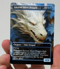 Ancient Silver Dragon Proxy Card with Custom designed art