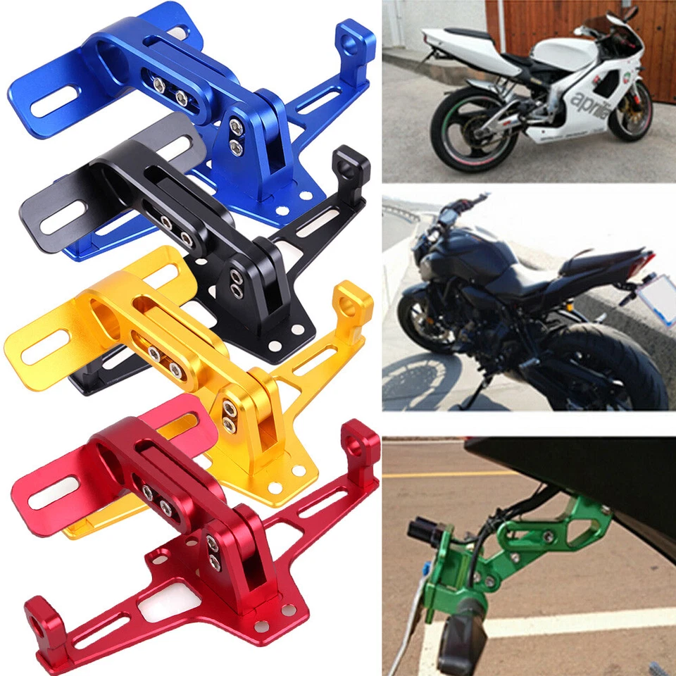 Luces eliminadoras de guardabarros con soporte de matrícula ordenado trasero de motocicleta LED universal Foto 2 de 4