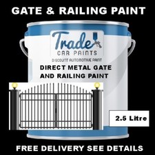 GATE & RAILING PAINT BLACK  DIRECT TO METAL NO PRIMER REQUIRED Single pack 2.5Lt