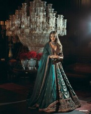 Reception Wear Mulmul Silk Lehenga Choli With Organza Dupatta For Women