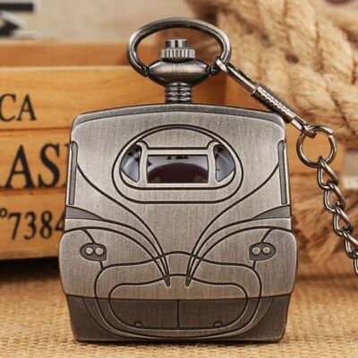 Steampunk Iron Hero Unisex Quartz Analog Pocket Watch Sweater Chain Gifts