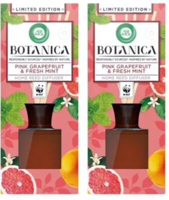 2 x Airwick Botanica PINK GRAPEFRUIT und MINT Reed Diffuser je 80ml