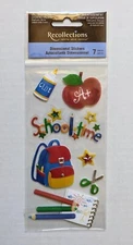 School Time Scrapbooking Stickers by Recollections Backpack Supplies Coloring