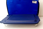 Pyrex Casserole Dish Lid Portable Travel Bag Insulated 16X10X3  Hot Pack BLUE