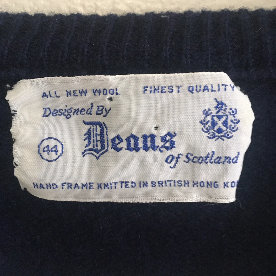 Colete Suéter Vintage DEANS OF SCOTLAND Tamanho 44 100% Lã Padrão Argyle - Imagem 2 de 4