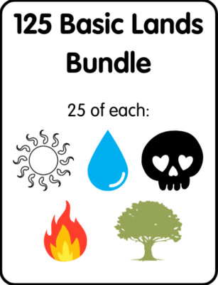 125 Basic Lands Bundle - 25x Each Type - MTG - Magic: the Gathering