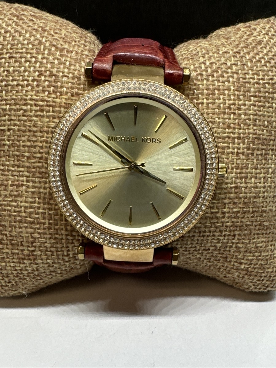 Michael Kors Darci MK3191 Women Burgundy Leather Strap  display picture 1