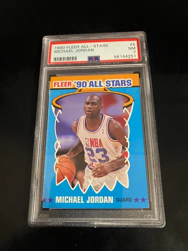 1990-91 Fleer #5 MICHAEL JORDAN ALL STAR PSA 7 NM HOF