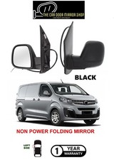 Fit Citroen Spacetourer 2016-2024 Left Side Electric Door Wing Mirror Unit Black