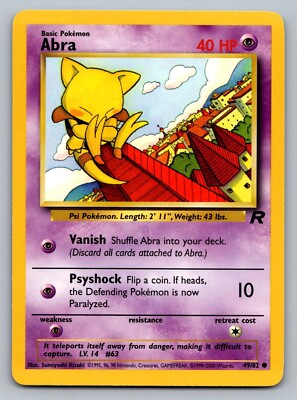 Pokémon TCG Team Rocket Abra #49