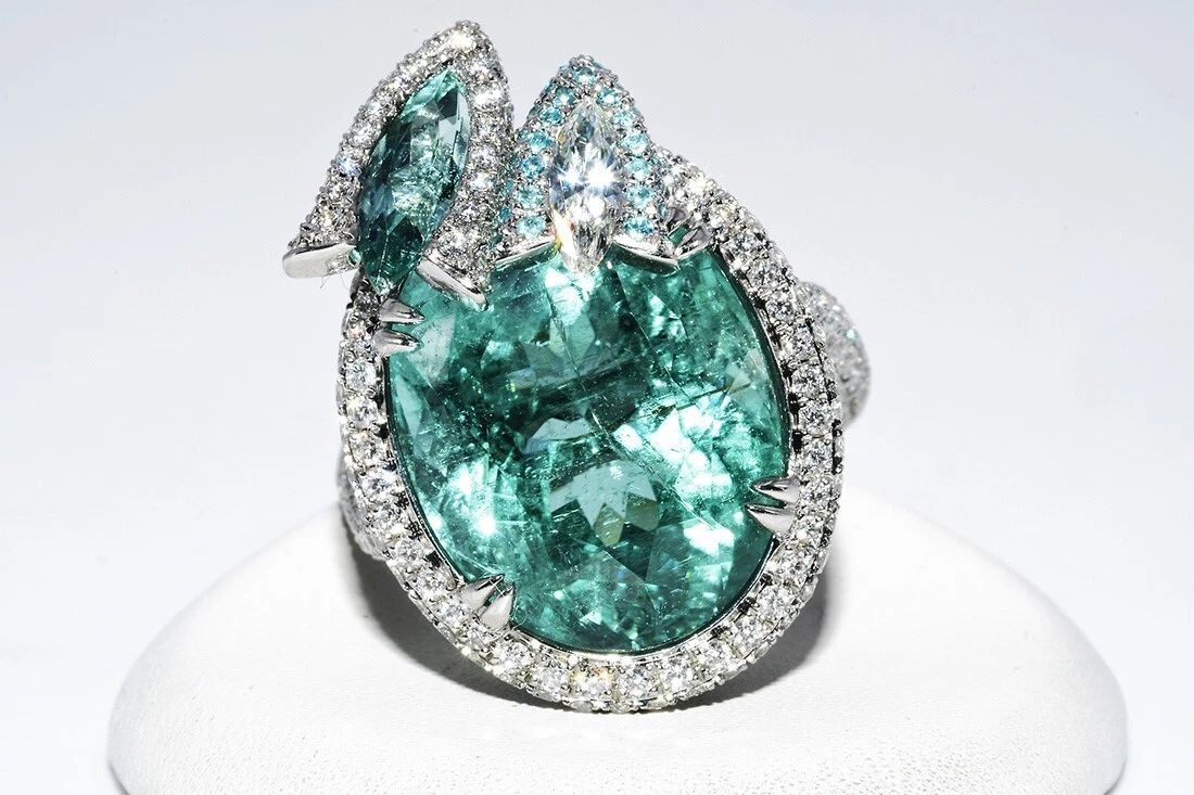 Tourmaline paraiba bague new arrivals