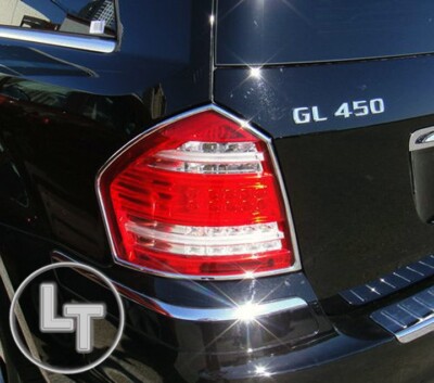 Mercedes GL X164 GL450 Chrome Taillight Trim Bezels by Luxury Trims 2007-2012