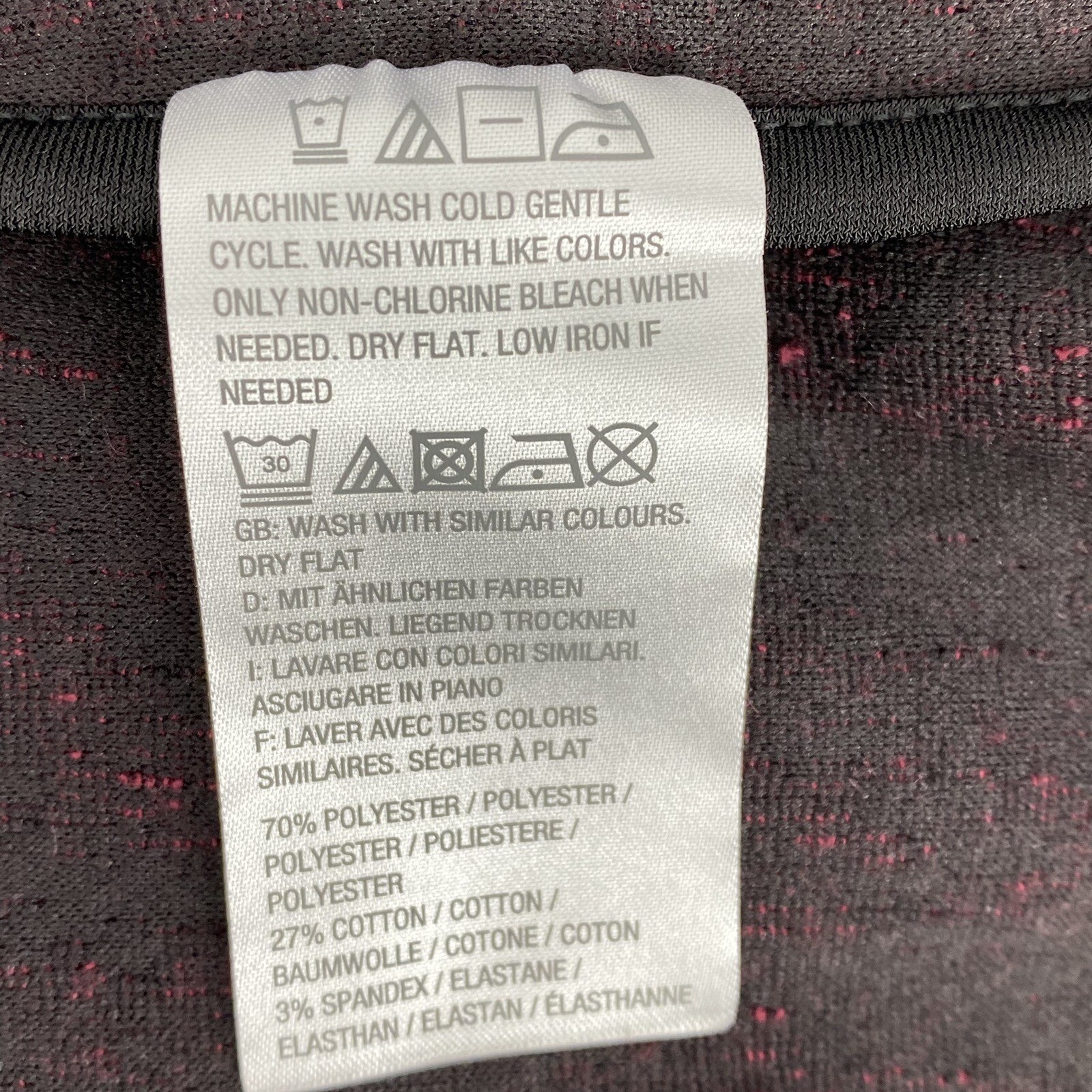 DENNIS BASSO BUTTON DOWN CARDIGAN SWEATER Size Large Burgundy/Black