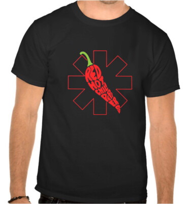 RED HOT CHILI PEPPERS Rock Music Logo schwarz T-Shirt -1072