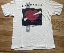 VTG Starship Band Tee  Short Sleeve White All Size Unisex T-Shirt AL139