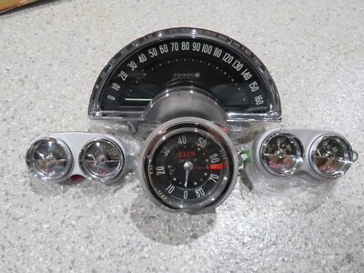 1958 Corvette Gauges Set-C1-Prof Restd-6500 R/L TCS-290 HP Fuel Injection-NCRS