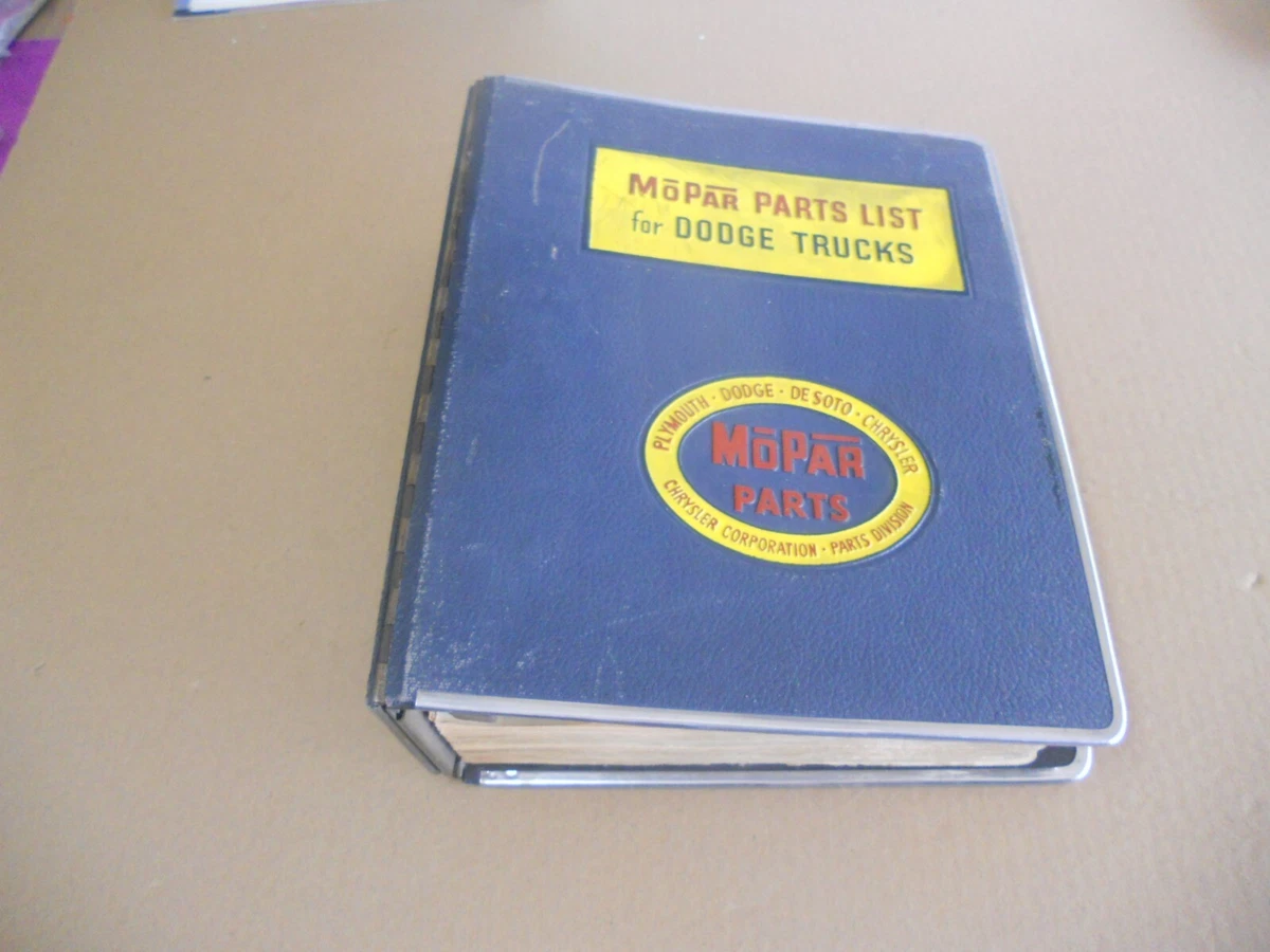 Original Mopar 1957 1958 Dodge Truck Parts and Illustration
