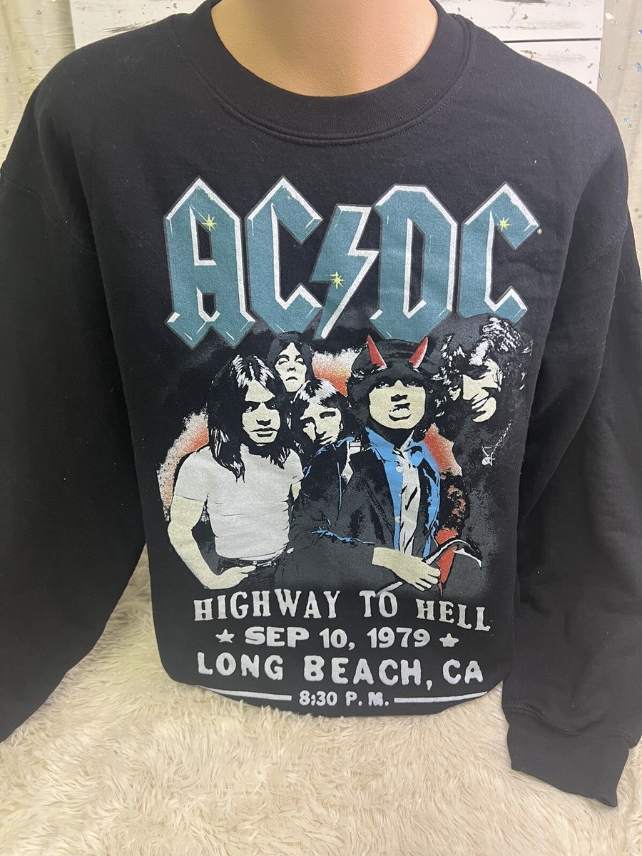 Ac Dc Highway To Hell Sweatshirt Women's Small S Long Beach