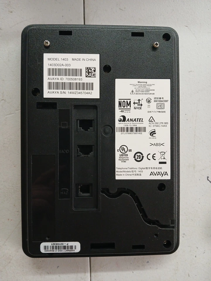 Avaya 1403 TELESET FOR IPO ICON - 700508193 - ECS - Image 3 of 4