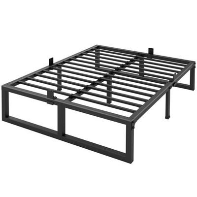 14 Inch Queen Bed Frame 3500 lbs Heavy Duty Metal Platform, Steel Slats