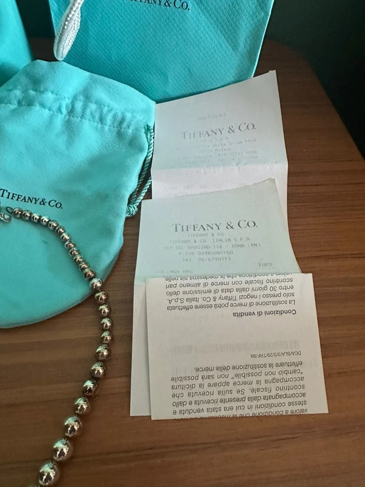 Collana Tiffany Collezione HardWear Ball a gradazione in argento sterling 925 - Immagine 3 di 4