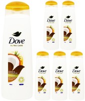 6X Dove Kokos Reparatur 250Ml | Strapaziertes Haar | Kokos Safran | Shampoo