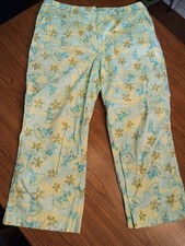 Lilly Pulitzer Printed Cotton Pants Fan Floral Print Size 12