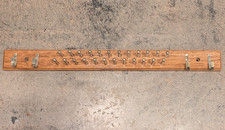 Vintage Wooden Tie Rack Solid Oak Belt Rack Necklace Organizer Closet Accessory