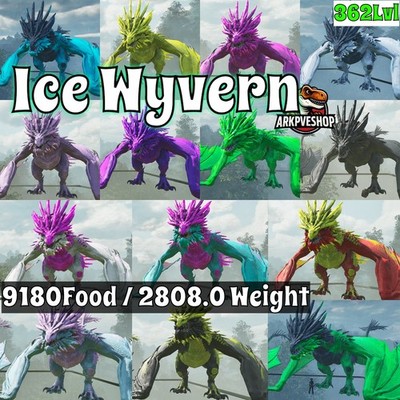 Ice Wyvern 4.200Hp 9180Food 2808.0Weight ASA PVE  ARK Survival Ascended