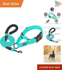 Dog Collar Nylon 2 Pack Reflective Martingale with Quick Release Buckle for S...
