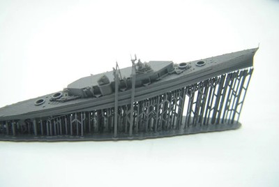 3D Printed 1/2000 Model KitU.S. Navy Battleship Chisagoi +10 Aircraft Unpainted
