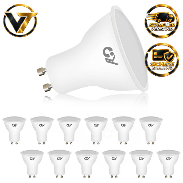 GU10 LED Lampe 8W 6500K 800 Lumen Kaltweiß 120° Abstrahlwinkel 12 StüCk-image