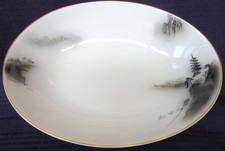 FUKAGAWA ARITA LANDSCAPE Hand Painted 903 Oval Vegetable Serving Bowl