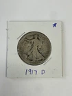 1917 D 50C Walking Liberty Half Dollar