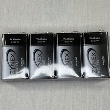 ZYNEX Medical 9V Alkaline Batteries New Sealed 4 Pack for Nexwave Tens Unit