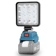 60W 18V Cordless LED Work Light Lamp for Makita 18V LXT Battery & Two USB Output