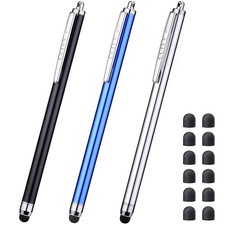 3 Pcs Stylus Pens for Touch Screens 0.24 inch Tip Series , 12 Extra Replacea...