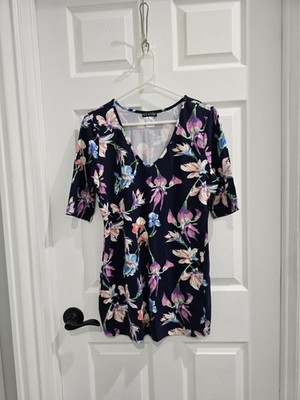 Venus Womens Mini Style Dress Floral Hawaii Design Size Medium EUC 
