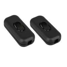 Inline Cord Switch 2PCS On/Off AC120V 10A 250V 6A Black for Lamps  Pumps